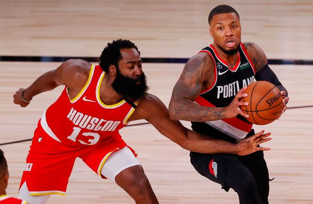 利拉德21+9+8 弩机18+19 哈登23+9 开拓者110-102击落火箭 利拉德21+9+8 弩机18+19 哈登23+9 开拓者110-102击落火箭