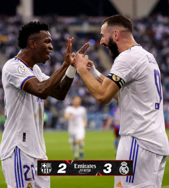 西超杯-皇马加时3-2巴萨进决赛 本泽马传射法蒂建功巴尔韦德制胜 西超杯-皇马加时3-2巴萨进决赛 本泽马传射法蒂建功巴尔韦德制胜