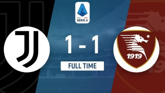 意甲-尤文图斯1-1萨勒尼塔纳，拉比奥、皮耶罗齐破门