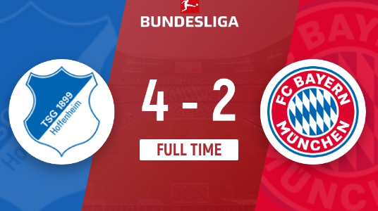 德甲收官-拜仁2-4惨负霍村获第三 拜仁被连追4球，2球在尾声