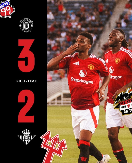 友谊赛-曼联3-2贝蒂斯 拉什福德传射阿马德爆射+造点