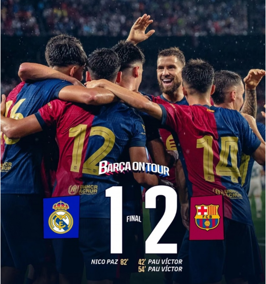 友谊赛-巴萨2-1皇马 保罗-维克托双响&2场3球 皇马热身赛两连败