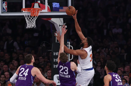 唐斯31+21 布伦森缺阵 哈特三双 尼克斯击败爵士豪取9连胜