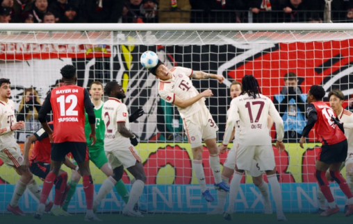 德甲-勒沃库森主场0-0拜仁，泰拉中框，维尔茨失良机