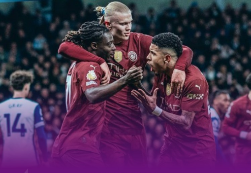 英超-曼城1-0终结热刺联赛3连胜 哈兰德制胜+进球被吹 多库助攻