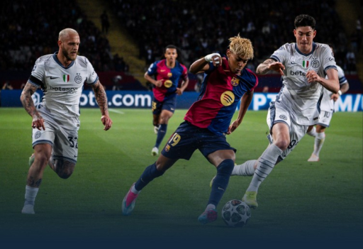 欧冠-巴萨首回合3-3国米 邓弗里斯2射1传 亚马尔费兰破门